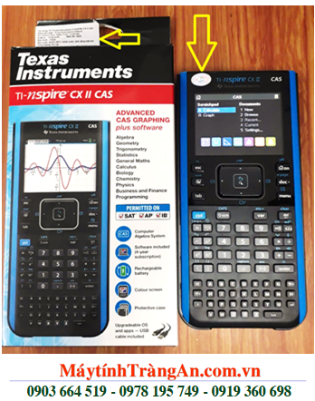 TI-Nspire CXII CAS; Máy tính Khoa học Vẽ đồ thị Texas Instruments TI-Nspire CXII CAS Graphing Calculator chính hãng (cho kỳ thi SAT, IB, AP, PSAT)